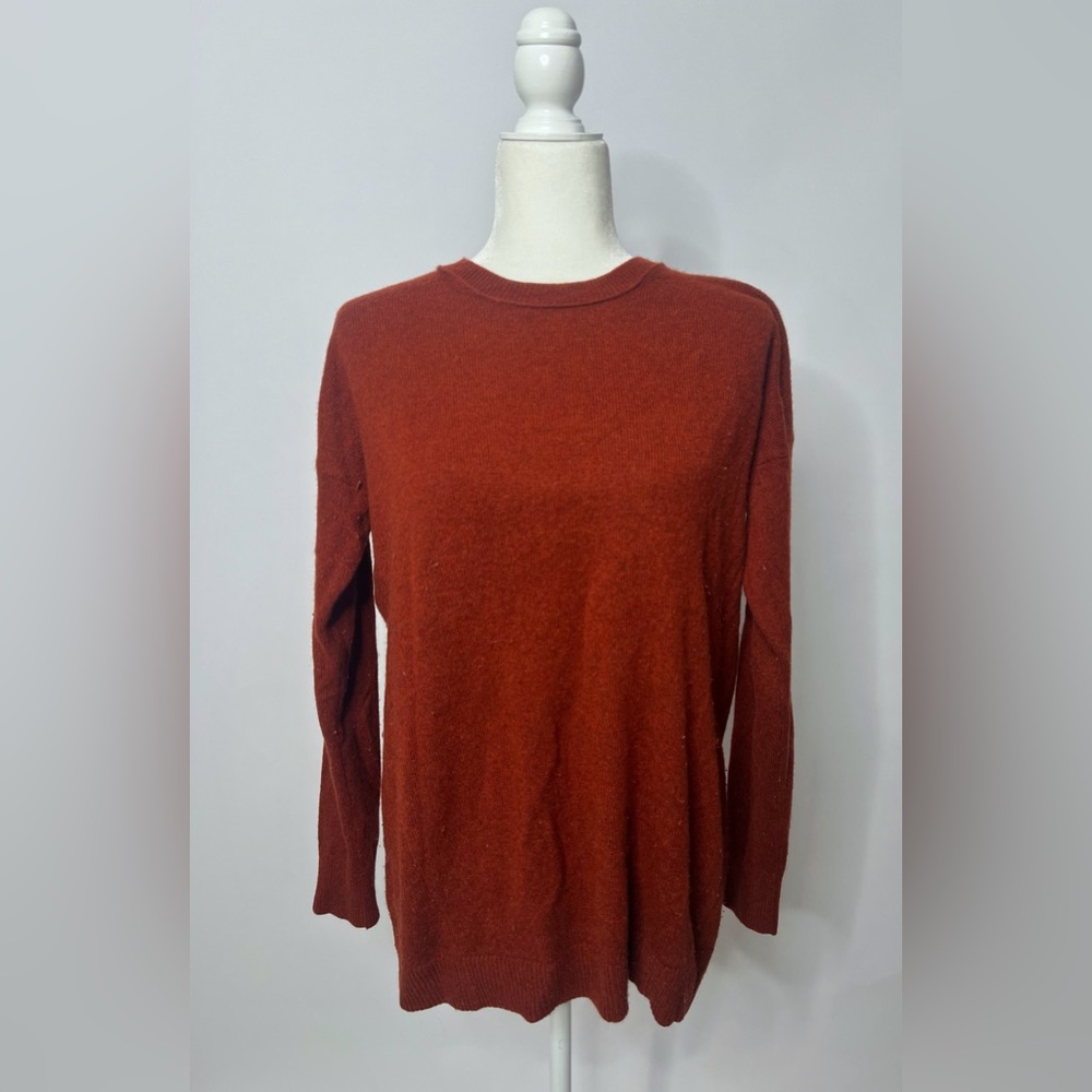 Banana Republic Todd & Duncan Burnt Red Cashmere Crewneck Sweater